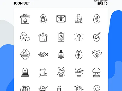 Easter Holiday Icon set