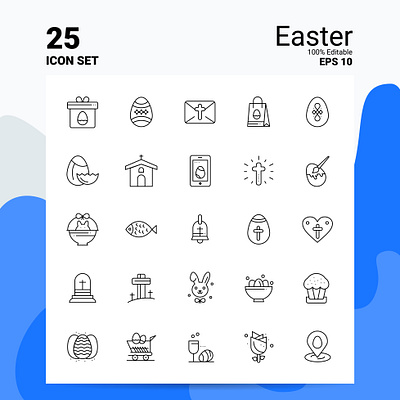 Easter Holiday Icon set