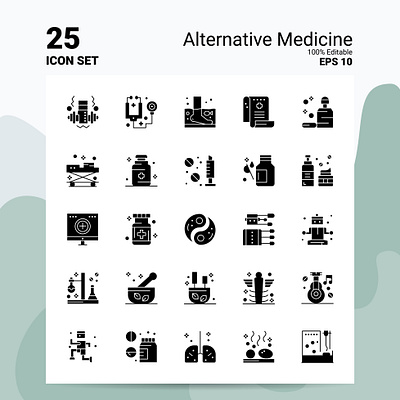 Alternative Medicine 25 Icon Set