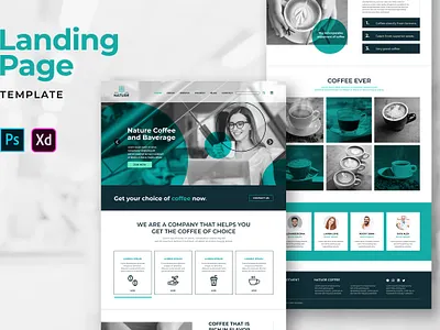 Landing Pages – Nature Coffee business company creative display homepage interactive interface landing page mobile app mobile design professional service ui ui design website