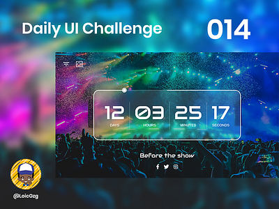 Daily UI Challenge 014 - Countdown arimo audience audiowide challenge concert countdown daily ui days dj hours music show