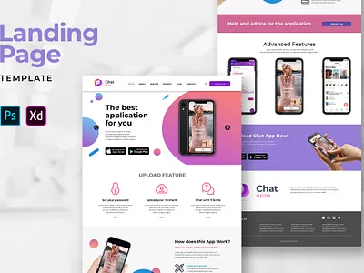 Landing Pages – Chat Apps business chat creative display homepage interactive interface landing page mobile app mobile design professional service socialmedia ui ui design website