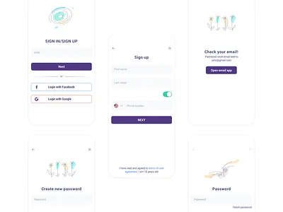Sign in/up for real estate app authorization create account daily 100 challenge daily ui dailyuichallenge dark design illustration illustrations magic link password real estate registration registration form registration page sign in signup ui ux ui