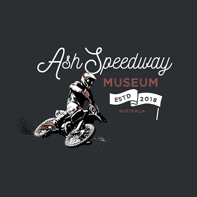 Ash speedway museum australia bike biker branding design art designs dribbble follow me logo logodesign lover motorbike museum speed