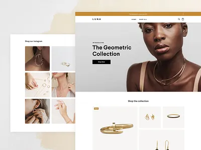 Square online store - Luna retail template ecommerce fashion jewelry layout retail sale shop ui web design