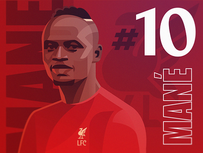 Sadio Mané design football illustration lfc liverpool fc premier league sadio mane vector ynwa