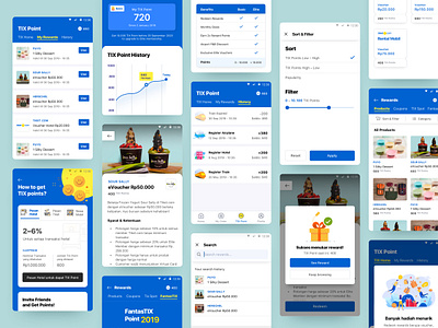 TIX Point Exploration (Part 2) blue card cars events experience lottery loyalty points prize redeem reward rewards sf ui text tiket tix point tour travel voucher wallet yellow
