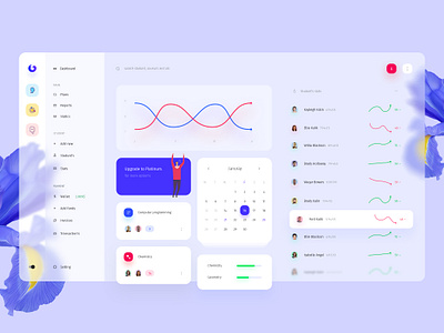 Dashboard for Education Platform admin panel blur dashboard education educational illustration iran minimal panel platform school school app statistics stats ui user interface ux ux design web web design