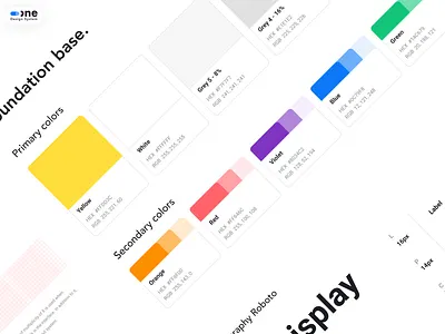 One DS - Foundation Base base colors design system ds foundation guideline typography ui uikit ux web