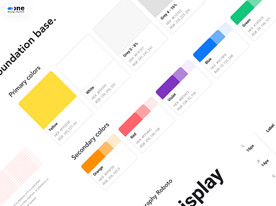 One DS - Foundation Base base colors design system ds foundation guideline typography ui uikit ux web