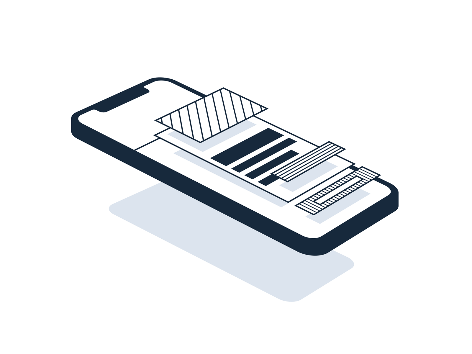 Floating Device Animation animated gif animation desigm system device float illustration interface iphone systematic ui uidesign vector