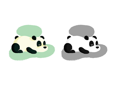 Panda son bear character drawing illustration panda small texture
