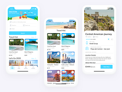 App Travel (Home + List Tour + Detail Tour) app booking travel booking booking tour booking travel tour travel ui ux