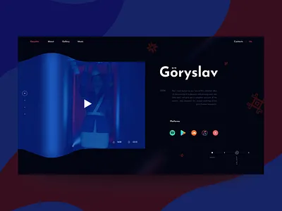 Goryslav Website after affects animation brandind business design figma photoshop show business ui ux waves website
