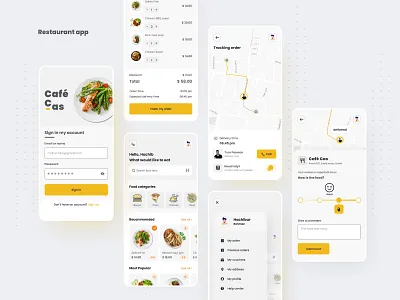 Restaurant app app app design cafe cafeteria food app food ordering app mobile popular design restaurant restaurant app ui ux