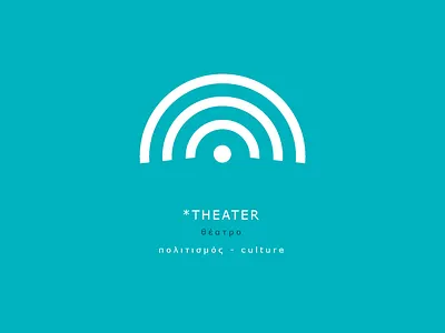 θέατρο branding design greek illustration logo typography