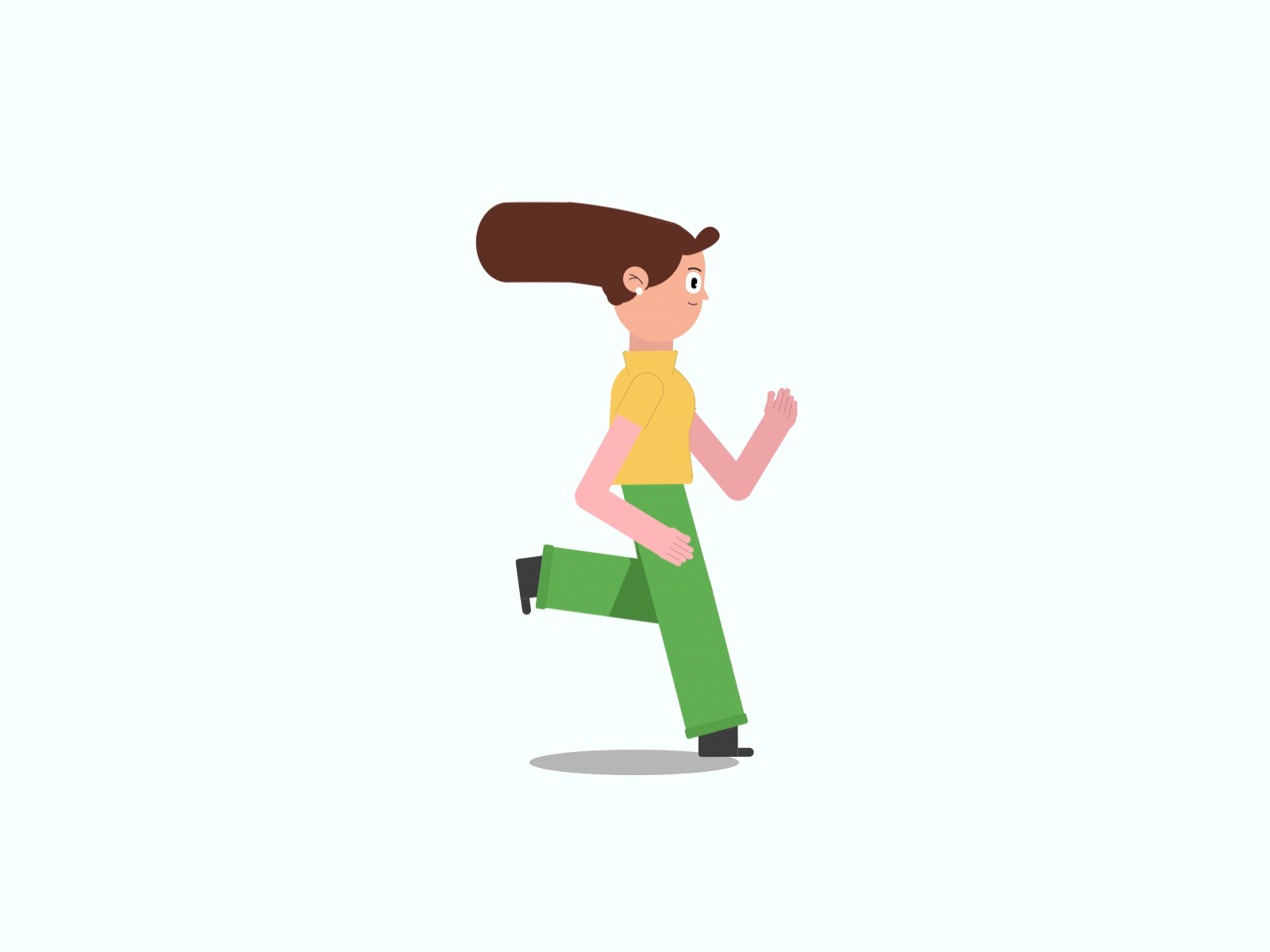 Run cycle 2d animation anime cartoon illustration creative design dott animation followme gif girlcharacter illustration loop mgcollective motion design motion graphics run run cycle twineanimaton vanilladesign weloveanimation