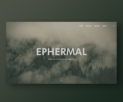 Ephermal Bliss design minimal ui ux web website