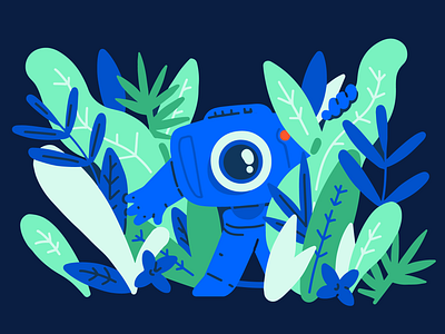 Cute camera in the jungle camera cute gopro illustration jungle socialmedia stream streaming tips traveling