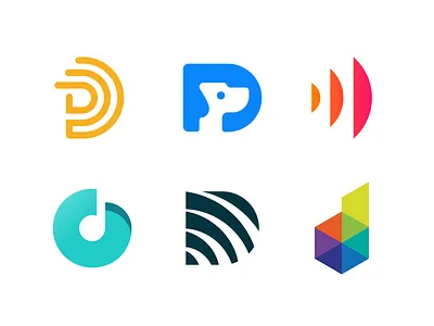 Logo Alphabet - D Lettermarks brand branding design d dog icon lettermark logo logo design logotype minimal wave
