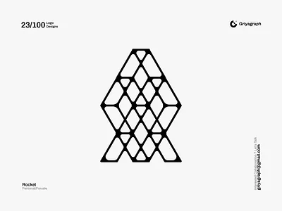 Rocket Logo color creative design flat geometry graphic grown icon idea line logo minimal modern reach rocket rockets rounded simple symbol vector