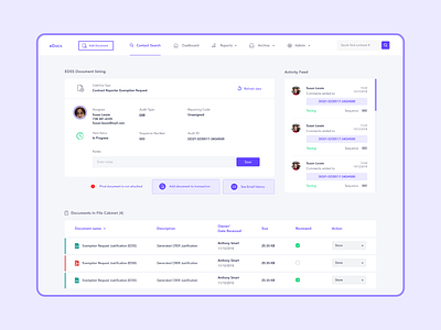 Edocs dashboard app clean dashboard documents managment mentoring minimalistic simple ui