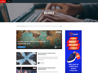 Blog Design: The Economist Events (1) articles bannerads blogs carddesign categories clean design clean ui content economists events interaction interaction design interactive search search bar speakers subscription uxdesign uxresearch uxui
