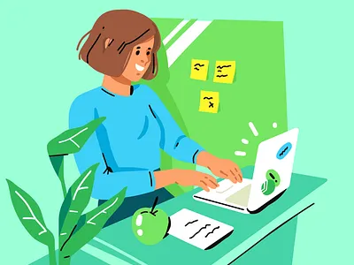 Education 🚌 education girl illustration learning study workinprogress workspace