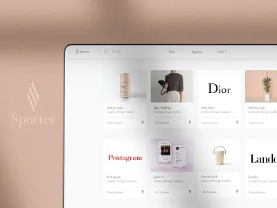 Spotter - design internships marketplace branding design logo marketplace product design ux ui website design