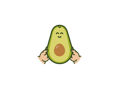 Ezzys Edibles Logo avocado baby babyfood cartoon drawing healthy illustration logo mascot nature sketch smile vegetable