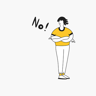 Say "No" to the bad mood :) 404 404 page cartoon character cute deny design graphic design illustration line line art mood no outline refusal reject renouncement ui vector yellow