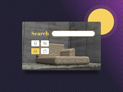 Search web application UI button cursor filters form furniture input interaction light line icons loop microinteraction pattern rounded search sun type ui ux visual web