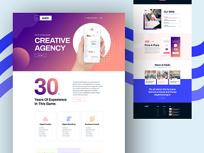 Aabit Digital Agency Design 2020 design aabit design digital digital agency homepage landing page landingpage trend ui ux