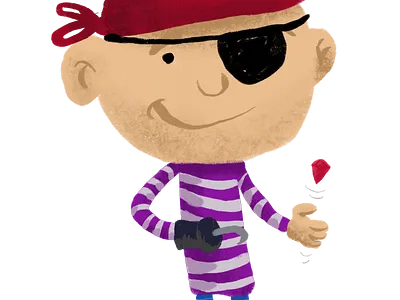 Pirate Ruby cartoon character illustration
