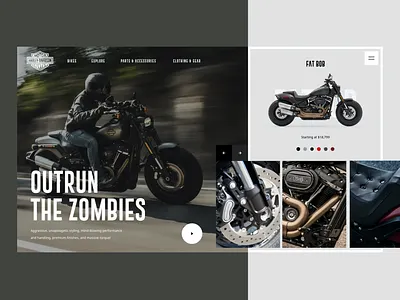 Fat Bob clean dark design interface landing photography typography ui web white