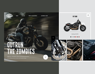 Fat Bob clean dark design interface landing photography typography ui web white