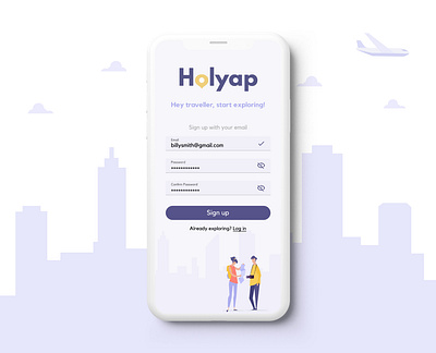 "Holyap" - Daily UI #001 app dailyui dailyuichallenge design signup ui ux web