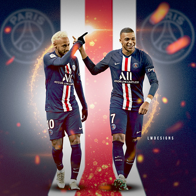 Neymar Jr & Kylian Mbappe - PSG design fifa fifa 20 football football club football design football edit footballer gfx illustration kylian mbappe lionel messi mbappe neymar neymar jr photoshop poster psg soccer edit wallpaper