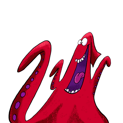 Ruby Kraken cartoon character illustration