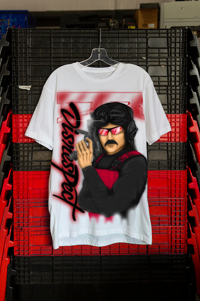 DrDisRespect Faux Airbrush airbrush gaming illustration lettering old school photoshop twitch