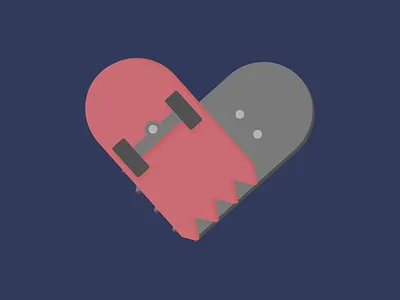 Skate Heart adobe illustrator illustration illustrator skate skateboard skateboarding vector vector art