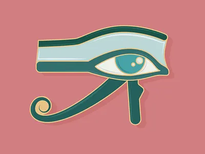 Eye of Horus adobe illustrator cute egypt egyptian eye hieroglyphs history horus illustration symbol vector vector art