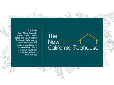 The New California Teahouse branding design icon illustration illustrator lettering logo minimal typography vector