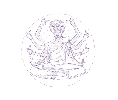 Inner Peace illustration inner peace meditation self respect unfuckwithable wholesomeness