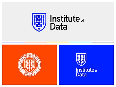 Institute of Data • Brand Identity australia brand brand identity branding data science education education provider illustration logo logotype mark minimal people seal shield students university wordmark