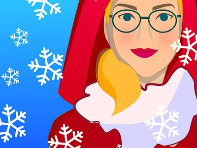 Winter Avatar avatar christmas face girl illustration profile vibrant winter