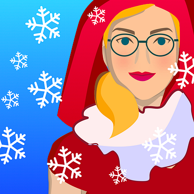 Winter Avatar avatar christmas face girl illustration profile vibrant winter