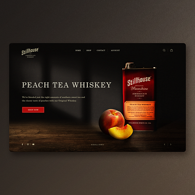 Whiskey Landing Page app design concept concept design graphic design grunge homepage landingpage peaches ui uidesign uiux ux vintage webdesign website design whiskey