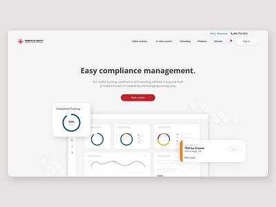 Training and Tracking Platform adobexd dashboard design graphicdesign hero landingpage ui uidesign ux webdesign webdesigner webdesigns