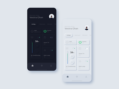 Smart Home -soft ui 3d app art black branding clean design illustration iphonex neumorphism ui 2020 neumorphism ui 2020 samrt app shdow skeuomorphic smarthome soft ui ux white